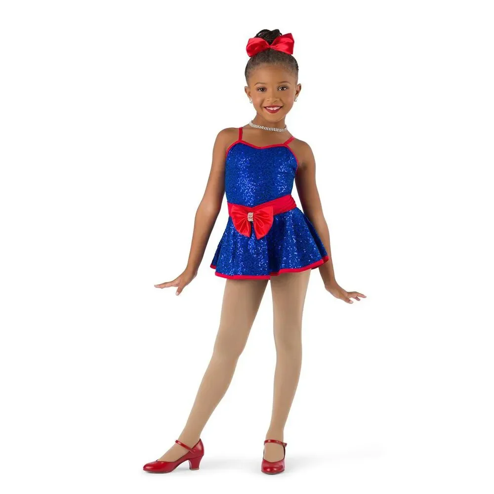Pre-Owned Dance Costume Gallery 19321 Intermediate Child Blue Jazz